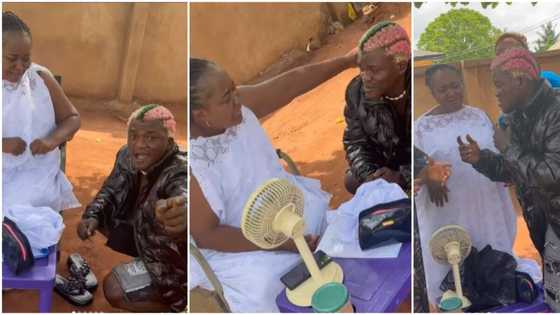 "Na madman mother be dis o," Portable says to veteran Ebele Okaro, set to star in movie together, Clip trends