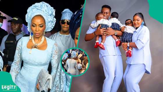 Shade Okoya’s action against her son at Adedimeji’s party sparks reactions: “African mothers never disappoint”