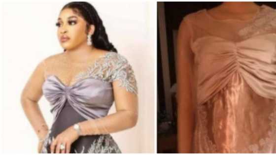 Fashion disaster: Mixed reactions as lady receives badly tailored dress, photos go viral