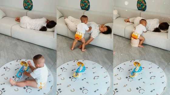 "Rare to see": Little boy protects his sleeping mother from falling from the couch, video goes viral on TikTok