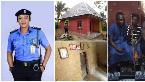 It took 3 weeks to complete: Kind Nigerian policewoman builds fine house for poor widow who lived in mud house