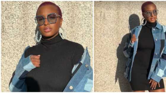 Celebrity glam cam: Billionaire daughter DJ Cuppy rocks denim in streetstyle ensemble