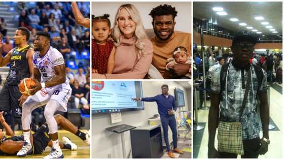 8 years after leaving Nigeria, young man counts his blessings in US, flaunts his Oyinbo wife & kids in photos