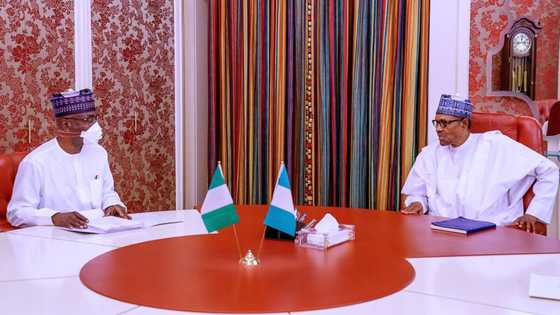 Da duminsa: Shugaban Buhari ya saka labule da Gwamnan Kwara a 'Aso Rock' (Hotuna)