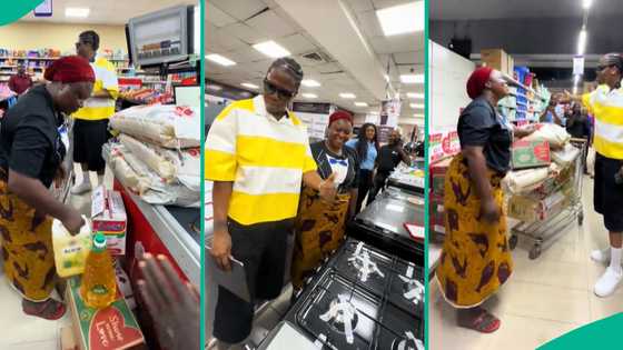 Asherkine takes street trader on shopping spree, gives her bags of rice, gas cooker, and foodstuff