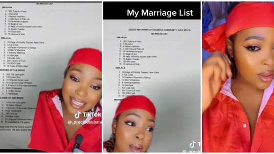 "Getting married from my village is very cheap": Pretty Igbo lady flaunts marriage list, causes stir online