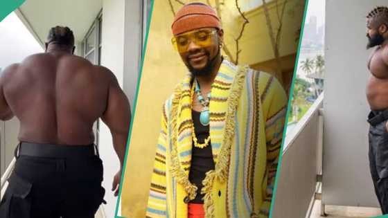 "Strongest man in Africa": Kizz Daniel hails bouncer as he jumps on his "My G" challenge, fans react