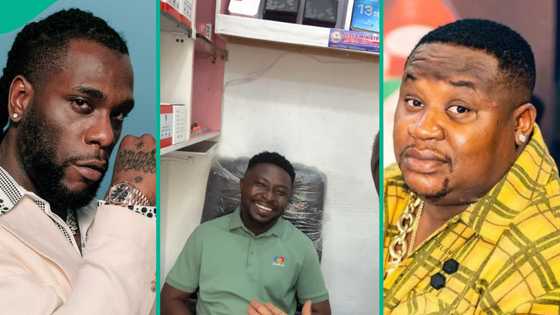 Cubana Chiefpriest's alleged brother who Burna Boy gifted $30k finally opens new shop, shares update