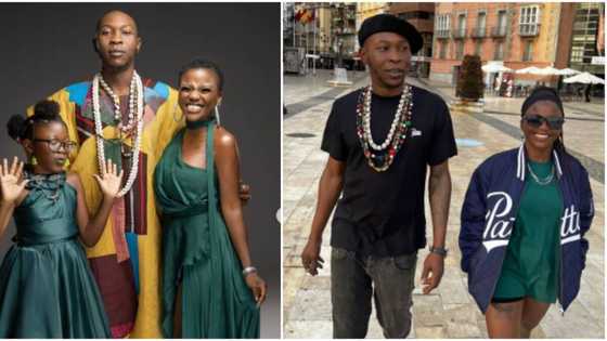 "I'm right by your side baby": Seun Kuti's wife pens beautiful note, shares photo ahead of his 40th birthday