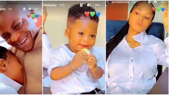 Portable shares videos as he proudly shows off beautiful wife wife and son, partner flaunts singer on TikTok