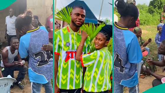 Young Nigerian man proposes to girlfriend at construction site, she happily accepts in viral video
