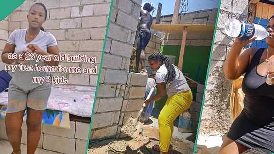 26-year-old single mum of 2 proudly shows off her uncompleted house without roof, people react