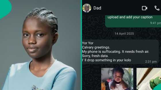 "Your papa na GenZ?" Nigerian dad slides into daughter's DM to ask for data, his grammar goes viral
