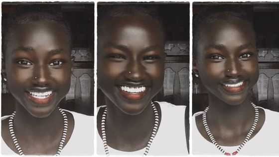 "You are too beautiful": Lady with enchanting beauty flaunts extremely black skin, video goes viral