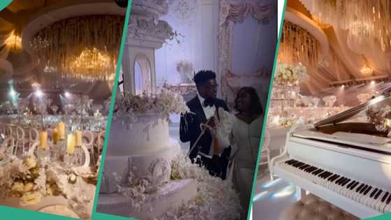 “This wedding cost over N200m”: Videos of Veekee James’ wedding decor and cake spark reactions