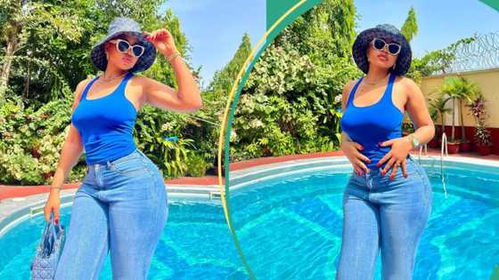 “Photoshop is too much”: Regina Daniels’ new photos cause stir, fans accuse her of editing hips