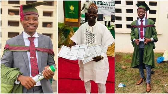 "First class honours": Smart Nigerian student makes 4.93, gets 6 awards as he graduates from university