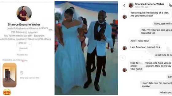 Nigerian man weds American lady who DMed him first on Instagram, screenshots of their chats spark reactions