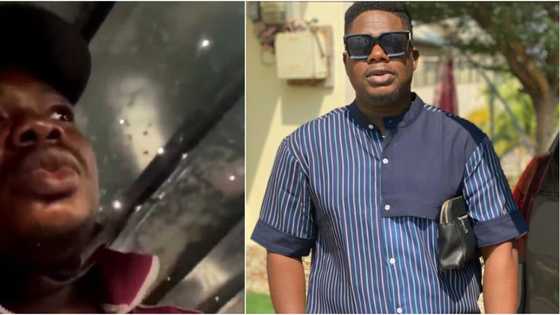 Breaking: Comedian Mr Macaroni arrested at Lekki tollgate, locked inside Black Maria