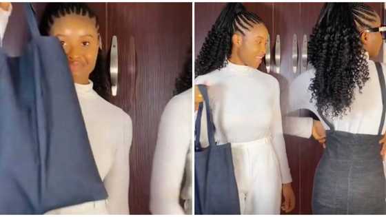 Mixed reactions as fashionista transforms tote bag into skirt in trending new video