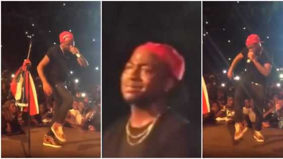 Throwback video emerges of Davido looking close to tears as DJ stops his music during stage performance
