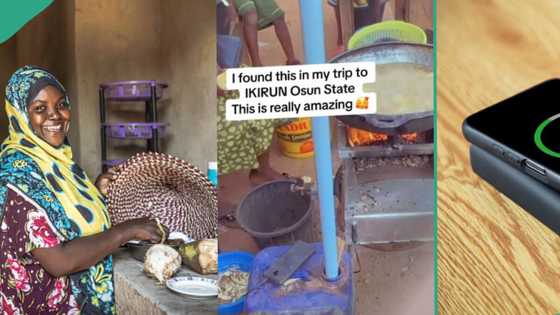 Nigerian woman who sells fried yam uses her power bank to cook, video generates buzz online