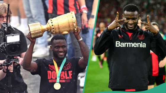 Victor Boniface dances in car after becoming Bundesliga champion, makes joyful moves