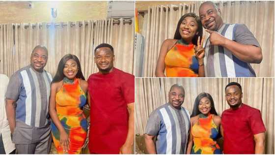Photos, Video as Nollywood Stars Zubby Michael and Yvonne Jegede Pay MC Oluomo Surprise Visit in Oshodi
