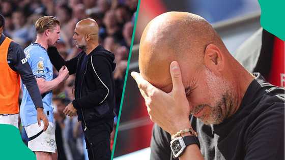 Pep Guardiola breaks down in tears as Manchester City bid farewell to Kevin de Bruyne