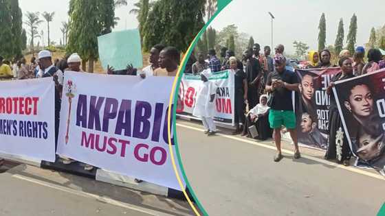 Senator Natasha, husband storm Senate amid counter-protests clash with Akpabio, video emerges