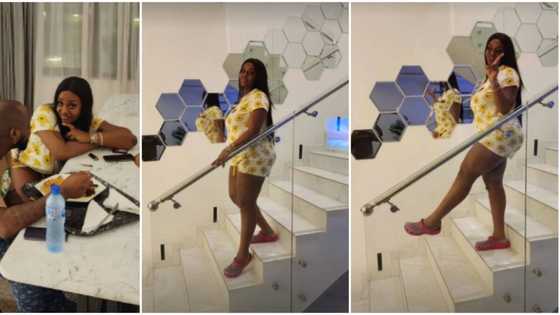 "Second baby calling": New photos of Chioma rocking nightgown inside Davido's mansion hit social media