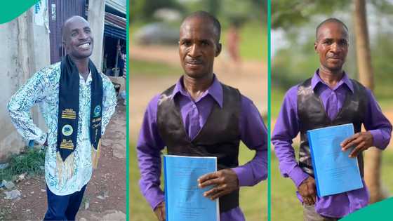 Man reacts after getting criticised for his 2023 final year project photos, his words break hearts