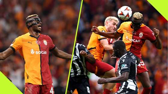 Video: Victor Osimhen reacts after Ghanaian defender ‘denied’ him of 1st Galatasaray goal