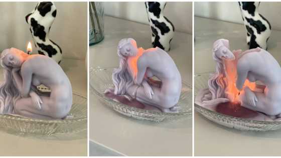 Young lady sets her beautiful candle sculpture on fire, shares photos, sparks huge reactions