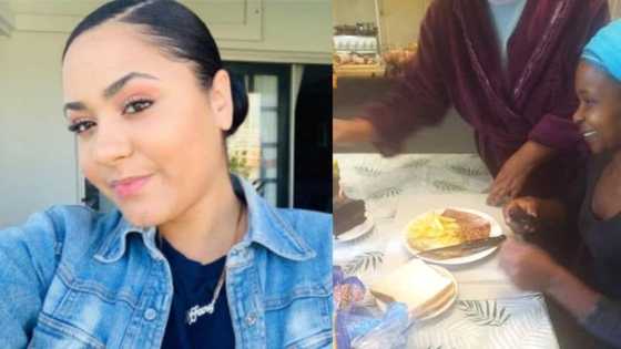 Woman warms hearts on social media after serving her housemaid breakfast on her birthday