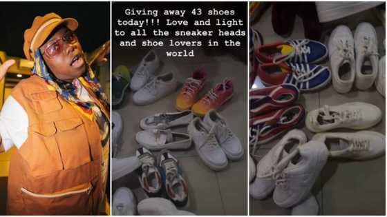 “Nah mumu dey go boutique”: Funny reactions as singer Teni reveals she is giving out 43 shoes, shares video