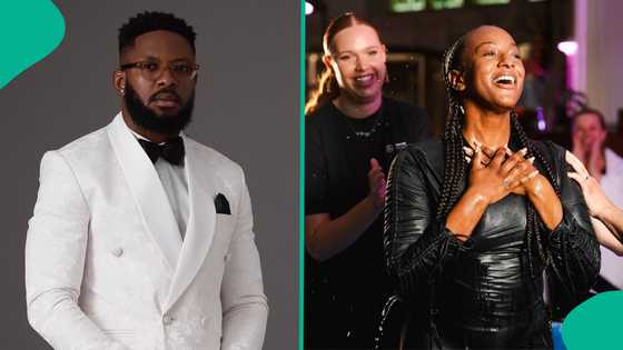 BBNaija's Cross causes buzz as he welcomes newly baptised DJ Cuppy to God's kingdom