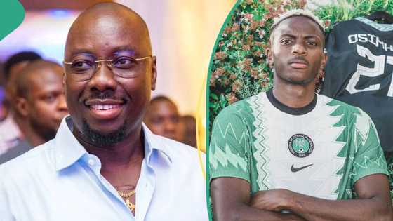 AFCON 2023: Obi Cubana in Cote d'Ivoire, drums support for Super Eagles vs Angola in video