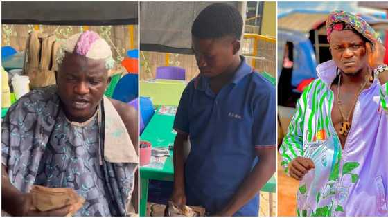 Portable squeezes wads of N1k note into the hand of a hawker who visited his bar, video trends