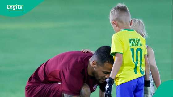 Super Eagles captain returns to club training as son wears iconic Brazil No.10 jersey