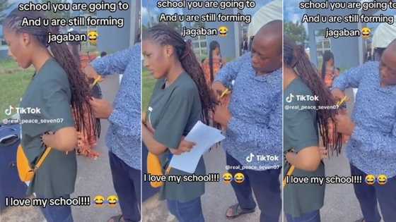 "I was forming jagaban": Nigerian lecturer uses scissors to cut girl's braids in school, video trends