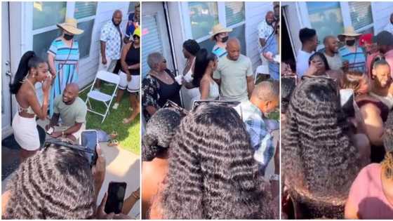 Lady causes a stir during proposal as she tells man she doesn't like the ring then changes her mind in video