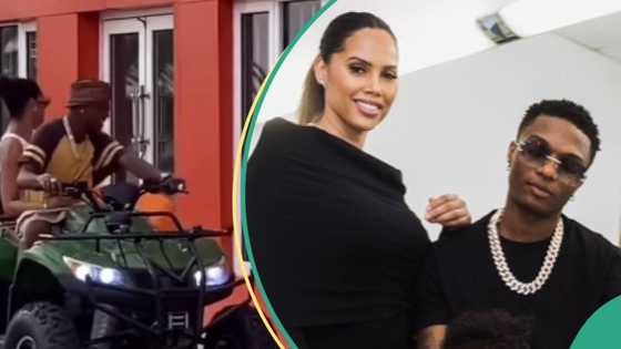 "Love keeps waxing stronger": Adorable moment as Wizkid & baby mama Jada P on bike goes viral