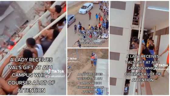 “I Will Just Faint”: Students Troop Out of Hostels, Scream in Video as Girl Gets Val Gift From Her Boyfriend