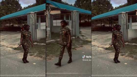 "You look pretty": Elegant female soldier shows other side of her beauty, suitors express themselves boldly