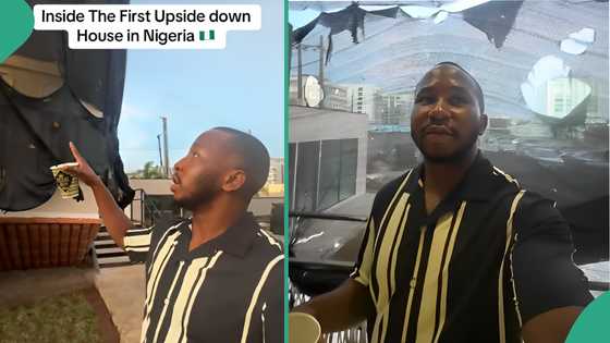 Video shows inside Lagos house built upside down, its master's bedroom and dining room are upturned
