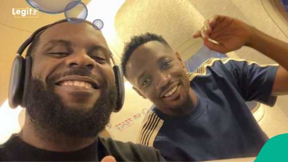 Odumodublvck, Super Eagles captain Ahmed Musa meet ahead of Unity Cup in London