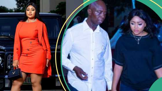 Ned Nwoko's caption on Regina Daniels' page stirs reaction, fans ask: "Did u beat her?"