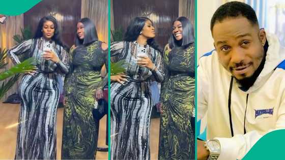 Heated debate trails video of Junior Pope's widow posing with Mercy Johnson: "She done move on?"