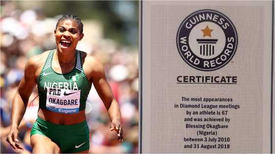 Jubilation as Nigerian athlete overtakes Usain Bolt in Diamond League appearances, receives Guiness World Record award